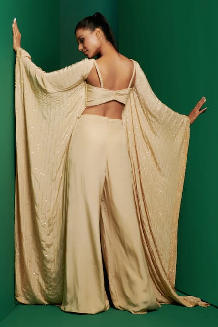 K & A By Karishma And Ashita Sequin Bead Embellished Kaftan Jumpsuit 