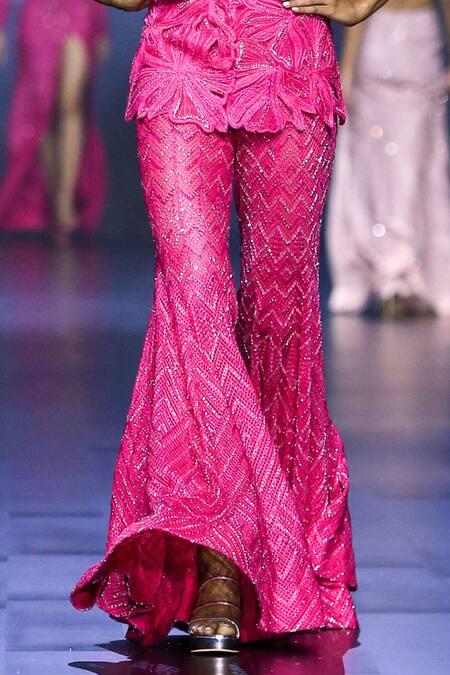 Buy Ritika Mirchandani Fuchsia Net Crystals, Cut Work, Astrafleur Cutwork Kurta And Sharara Set Online at Aza Fashions Buy_Ritika Mirchandani_Fuchsia Net Crystals, Cut Work, Astrafleur Cutwork Kurta And Sharara Set _Online_at_Aza_Fashions