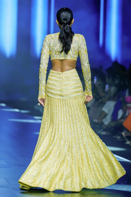 Ritika Mirchandani Infinity Crystal Embroidered Blouse & Skirt Set 