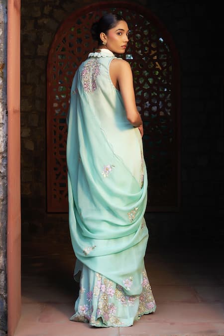 Sonia Khatri Summer Floral Applique Kurta Sharara Set 