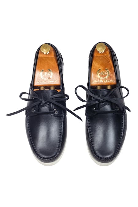 Shop Domani Black Lucia Boat Shoes at Aza Fashions Shop_Domani_Black Lucia Boat Shoes _at_Aza_Fashions
