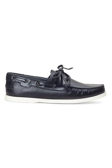 Domani Black Lucia Boat Shoes Online at Aza Fashions Domani_Black Lucia Boat Shoes _Online_at_Aza_Fashions