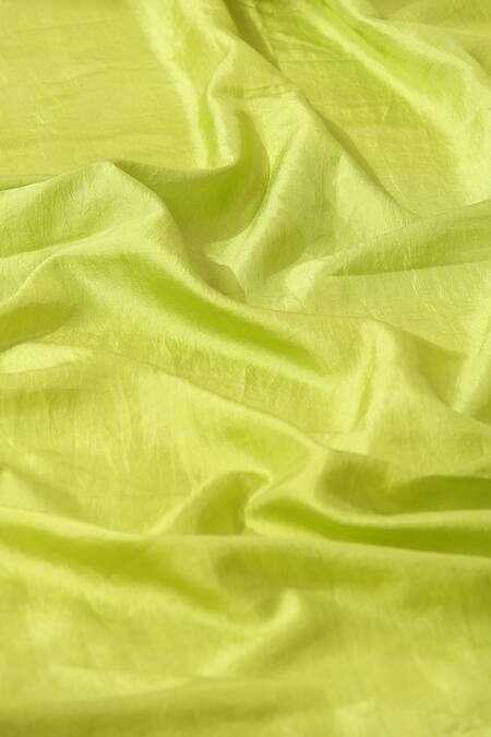 Shop_Weaver Story_Green Pure Silk Plain Saree _Online_at_Aza_Fashions