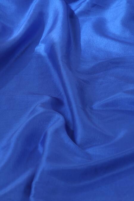 Shop_Weaver Story_Blue Silk Pure Handcrafted Saree _Online_at_Aza_Fashions