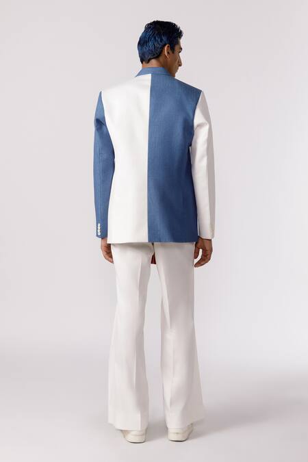 Shop_Line Out Line_White Cotton Solid Flared Pant_at_Aza_Fashions