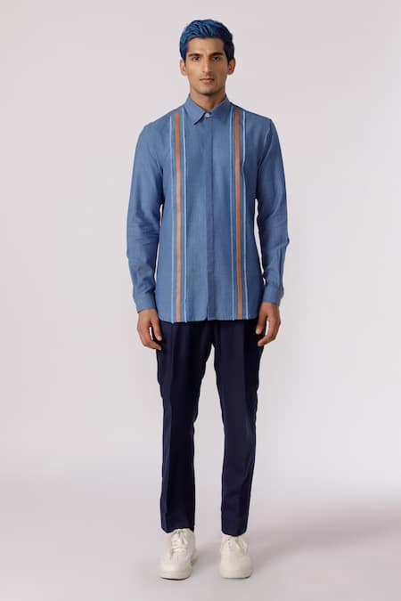 Line out line Solid Full Sleeve Shirt 