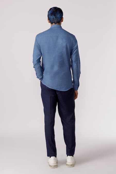 Line Out Line Solid Full Sleeve Shirt 