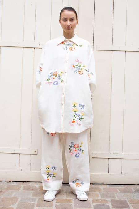 Laite Cosima Tuberose Embroidered Shirt 