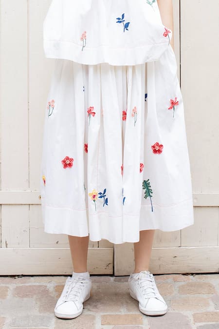Laite Ciara Floral Applique Skirt 