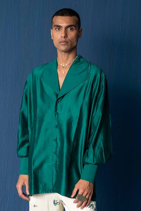 Whencut Goddamn Wg Front Buttoned Solid Shirt 