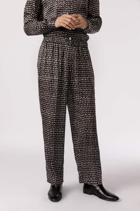 Line out line Polka Dot Print Pyjama Pant 