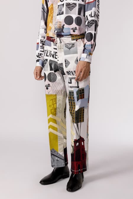 Line out line Mosaic Print Pant 