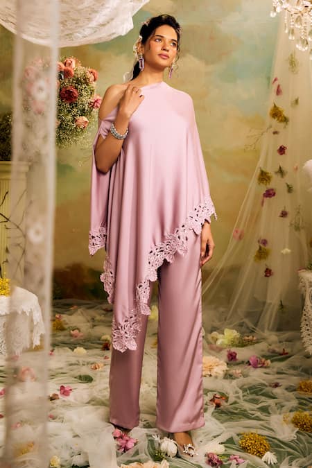 Studio22 by Pulkita Arora Bajaj Drop Shoulder Cutwork Border Top & Pant Set 