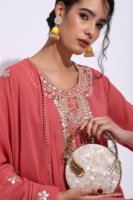 Buy House Of Webhin Gold Crystals Mother Of Pearl Mate Embellished Clutch Online at Aza Fashions Buy_House Of Webhin_Gold Crystals Mother Of Pearl Mate Embellished Clutch _Online_at_Aza_Fashions