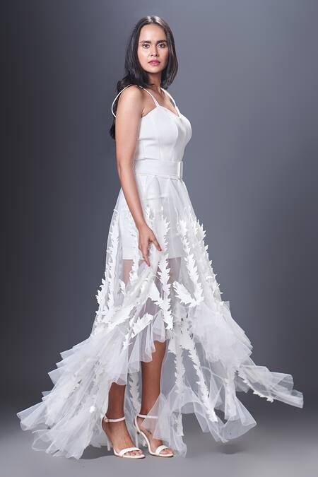 Buy Deepika Arora White Polyester, Spandex Embroidery Sweetheart Plain Corset Top And Skirt Set Online at Aza Fashions Buy_Deepika Arora_White Polyester, Spandex Embroidery Sweetheart Plain Corset Top And Skirt Set_Online_at_Aza_Fashions