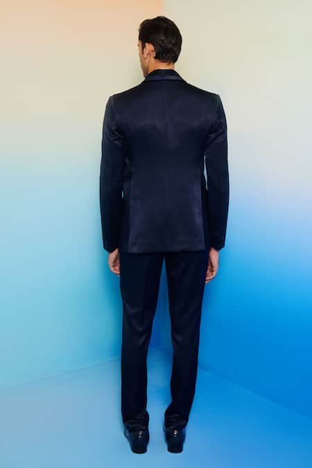 Contrast By Parth Elara Geometric Embroidered Tuxedo Set 