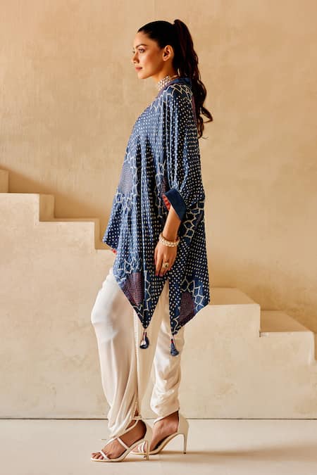 Twenty Nine Sunflower Bandhani Kaftan Top 