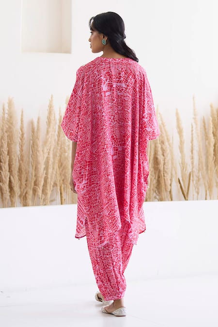 Inej Cotton Silk Printed Kaftan & Salwar Set 