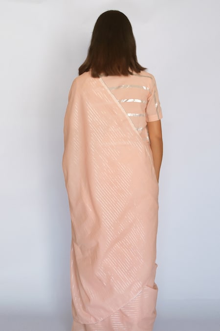 Merakus Zari Work Cotton Saree With Blouse 