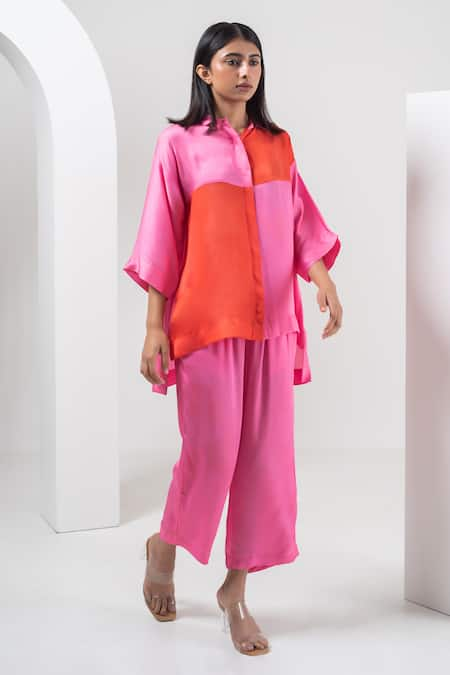 Merakus Color Blocked Shirt & Pant Set 