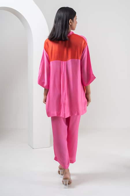 Merakus Color Blocked Shirt & Pant Set 