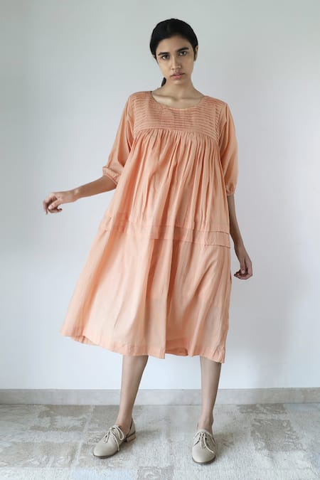 Merakus Pleated Yoke Dress 