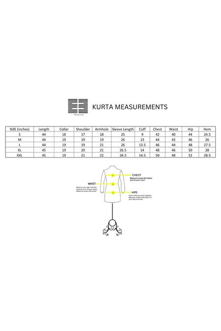 Preevin_Black Cotton Mirrors, Embroidery Geometric Fleur Kurta Set _at_Aza_Fashions