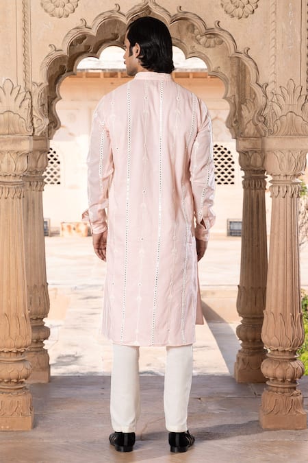 Preevin Mirror Vine Embroidered Kurta Set 