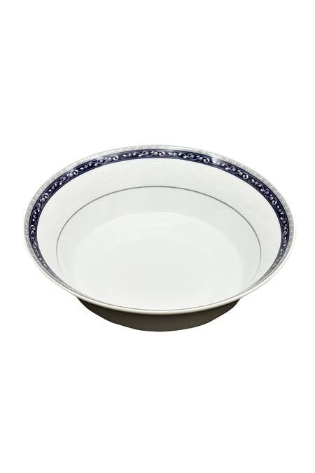 Shop_Ichkan_Blue Porcelain Dinole Pattern 21 Pcs Dinner Set_Online_at_Aza_Fashions