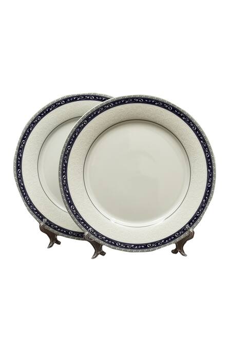 Buy_Ichkan_Blue Porcelain Dinole Pattern 21 Pcs Dinner Set