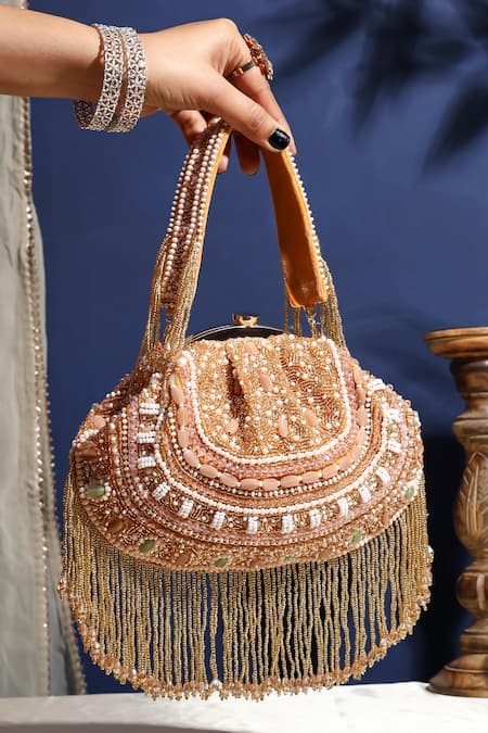 House of Webhin Stone Embellished Batua Bag 