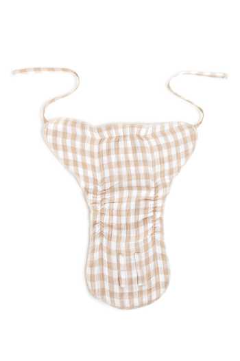 Tiber Taber_Beige Cotton Bundle Of Joy Checkered Pattern Jhabla Combo Set_Online_at_Aza_Fashions