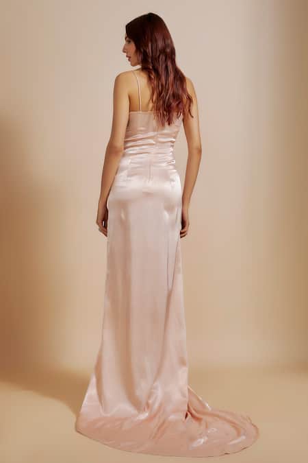 Masumi Mewawalla Embroidered Corset Draped Dress 