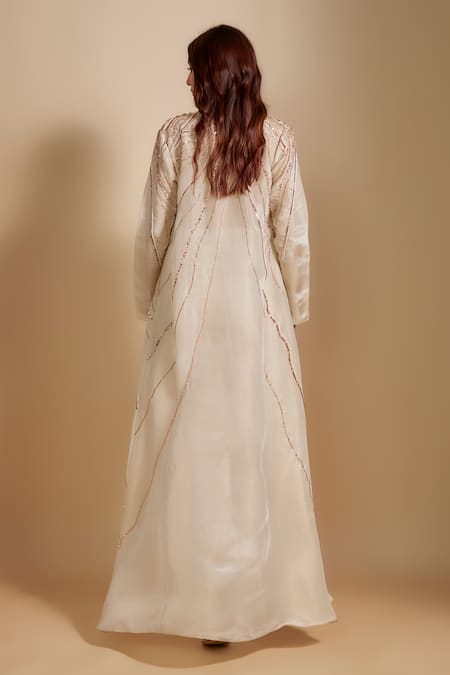 Masumi Mewawalla Embroidered Jacket & Pant Set 