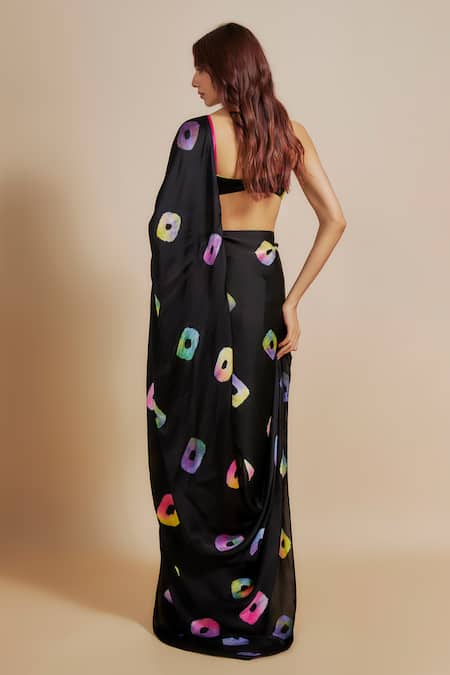 Masumi Mewawalla Shibori Pre-Draped Saree With Blouse 