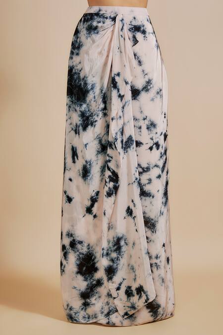 Masumi Mewawalla Pink Satin, Crepe Embroidery Sweetheart Shibori Pattern Draped Skirt Blouse Set Online at Aza Fashions Masumi Mewawalla_Pink Satin, Crepe Embroidery Sweetheart Shibori Pattern Draped Skirt Blouse Set _Online_at_Aza_Fashions