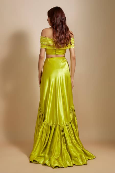 Masumi Mewawalla Neon Frill Skirt & Off Sholder Top Set 