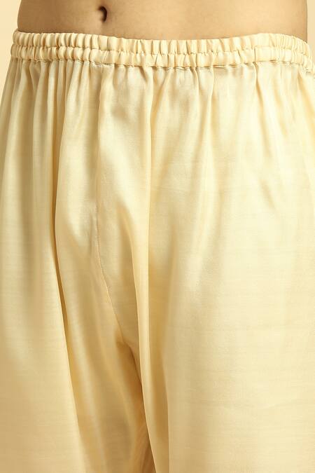 Shop_Masumi Mewawalla_Green Silk, Tissue Kurta Set With Color Block Dupatta _Online_at_Aza_Fashions