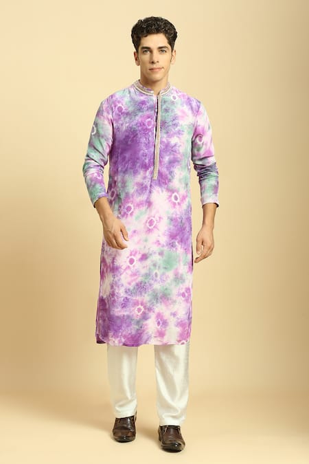 Masumi Mewawalla Tie & Dye Kurta With Silk Pant 