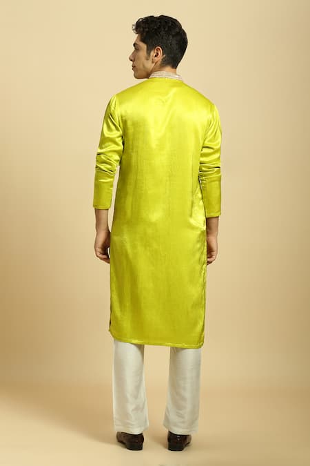 Masumi Mewawalla Hand Embroidered Neon Kurta Set 