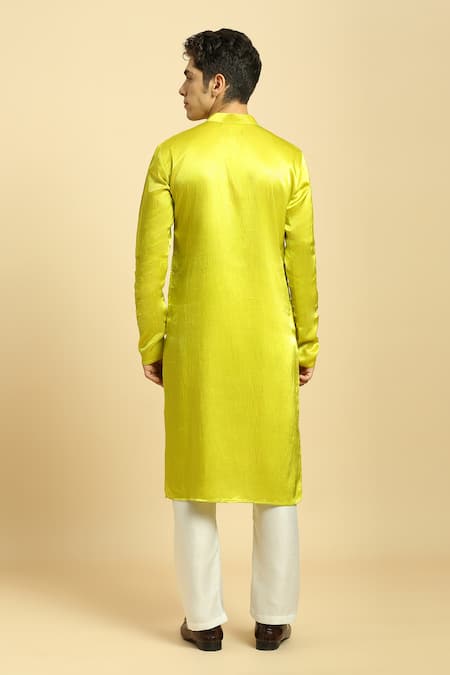 Masumi Mewawalla Neon Kurta Set With Multi Colored Dupatta 