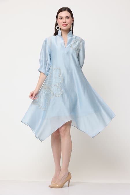 Midori By Sgv Nihara Embroidered Asymmetric Dress 