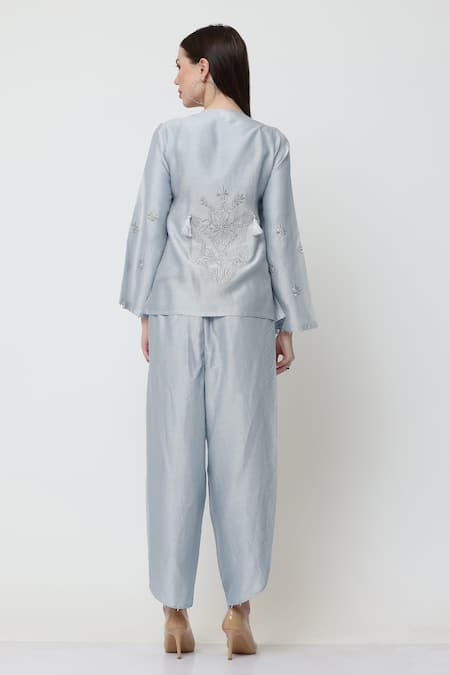 Midori By Sgv Nora Pleated Bodice Angrakha With Pant 