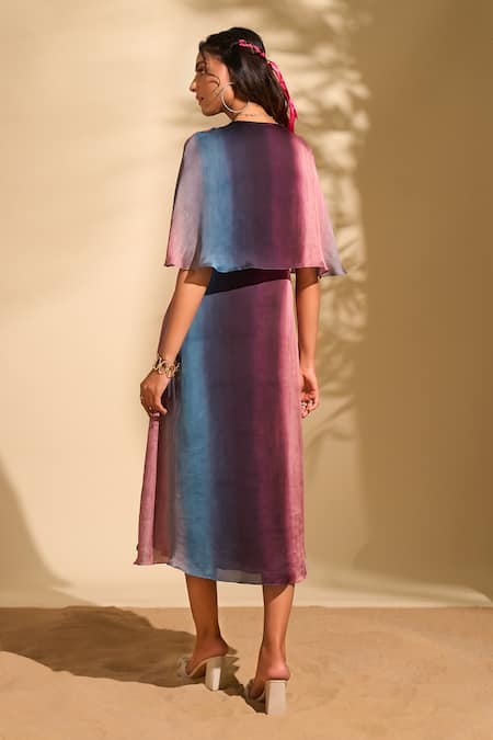 Whimsical By Shica X AZA Stroke Print Dress