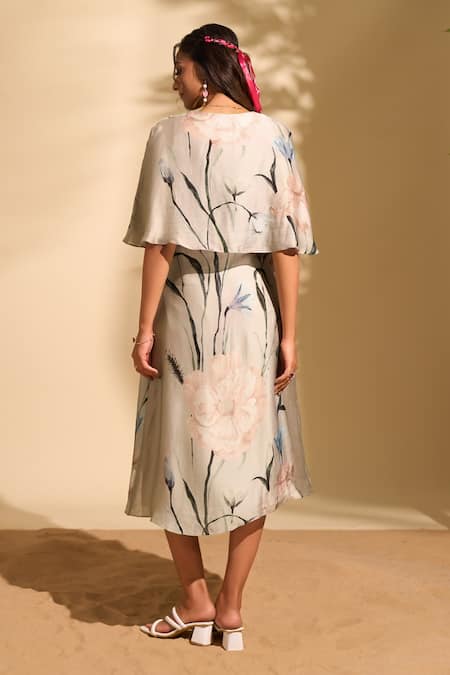 Whimsical By Shica X AZA Big Flower Print Dress