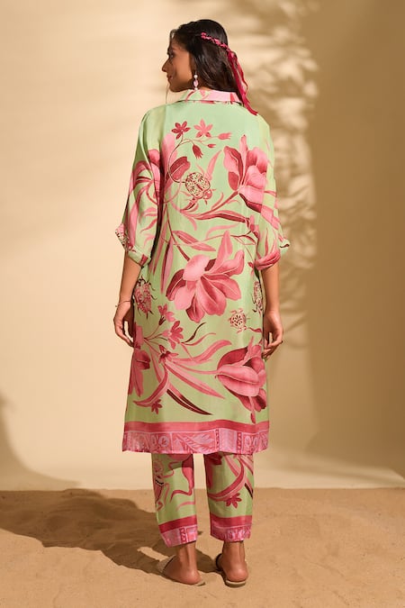 Whimsical By Shica X AZA Floral Print Kurta & Pant Set 