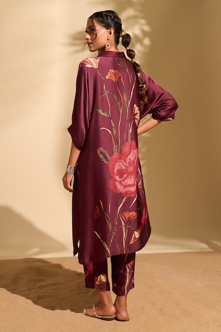 Whimsical By Shica X AZA Big Floral Print Kurta & Pant Set 
