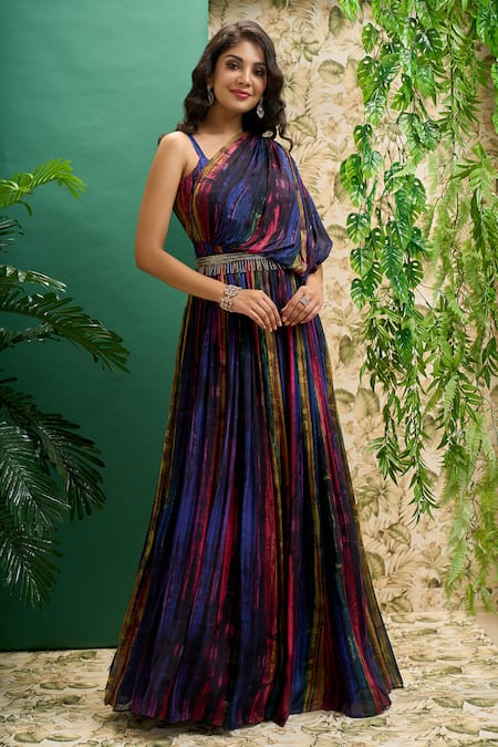 Alaya Advani Draped Gown With Belt 