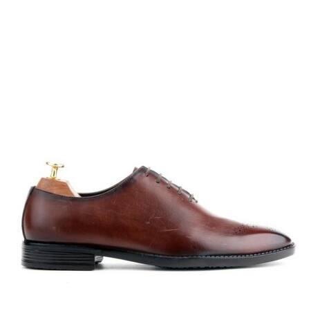 Buy_Ivrah_Brown Cut Work Duke Lace Up Brogue Shoes_Online_at_Aza_Fashions