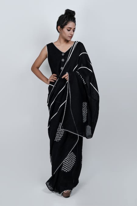 ATBW Geometric Print Saree 